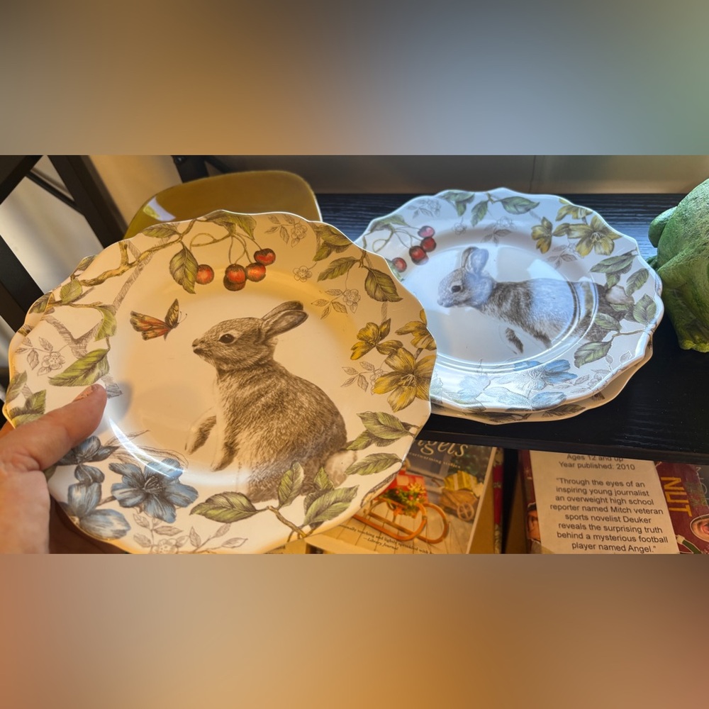 Pier 1 Imports Porcelain Plate  Sofie the Bunny 4 plates